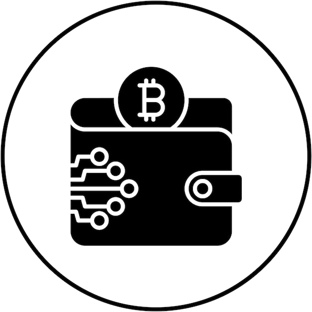 Imagen vectorial del icono de la billetera digital Se puede utilizar para la criptomoneda