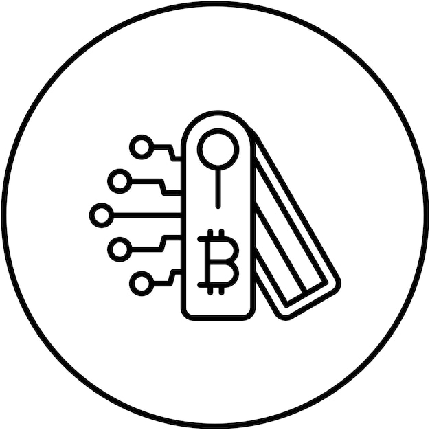 Vector imagen vectorial del icono de la billetera de hardware se puede utilizar para la criptomoneda