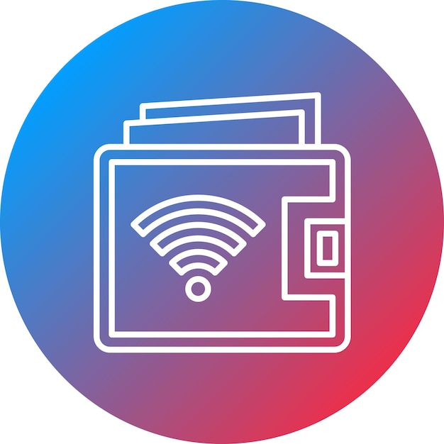 Imagen vectorial del icono de la billetera inteligente Se puede utilizar para Internet de las Cosas