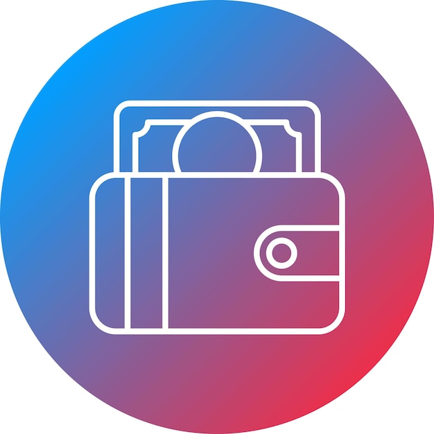 Imagen vectorial del icono de la billetera Se puede usar para el comercio electrónico de moda