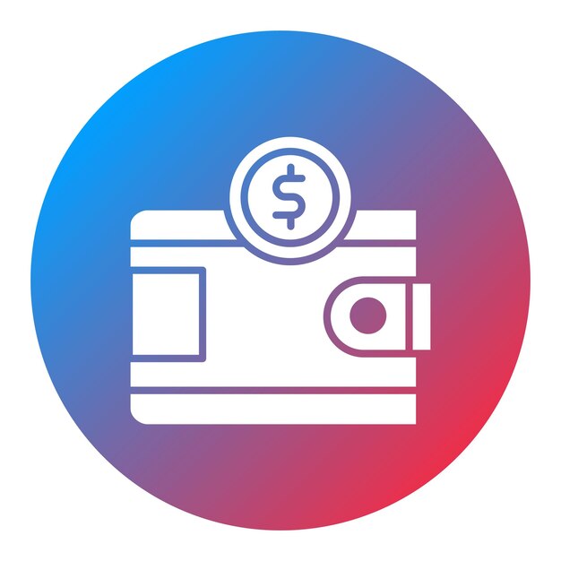 Imagen vectorial del icono de la billetera Se puede usar para el Día del Padre