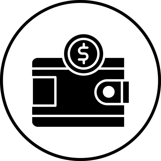Imagen vectorial del icono de la billetera Se puede usar para el Día del Padre