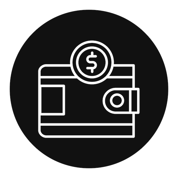 Imagen vectorial del icono de la billetera Se puede usar para el Día del Padre