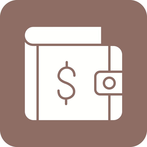 Imagen vectorial del icono de la billetera Se puede usar para la moda
