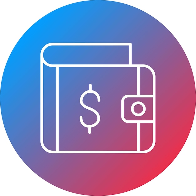 Imagen vectorial del icono de la billetera Se puede usar para la moda