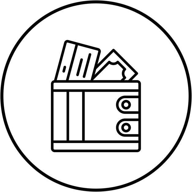 Imagen vectorial del icono de la billetera Se puede utilizar para la banca y las finanzas
