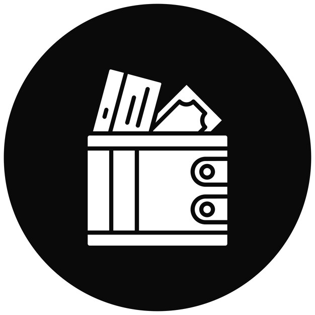 Imagen vectorial del icono de la billetera Se puede utilizar para la banca y las finanzas