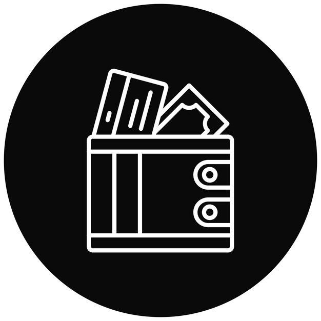 Imagen vectorial del icono de la billetera Se puede utilizar para la banca y las finanzas