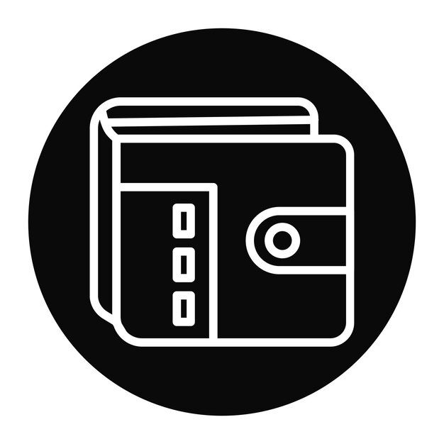 Imagen vectorial del icono de la billetera Se puede utilizar para el comercio electrónico tecnológico