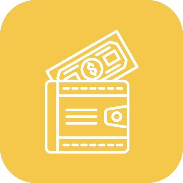 Imagen vectorial del icono de la billetera Se puede utilizar para Fintech