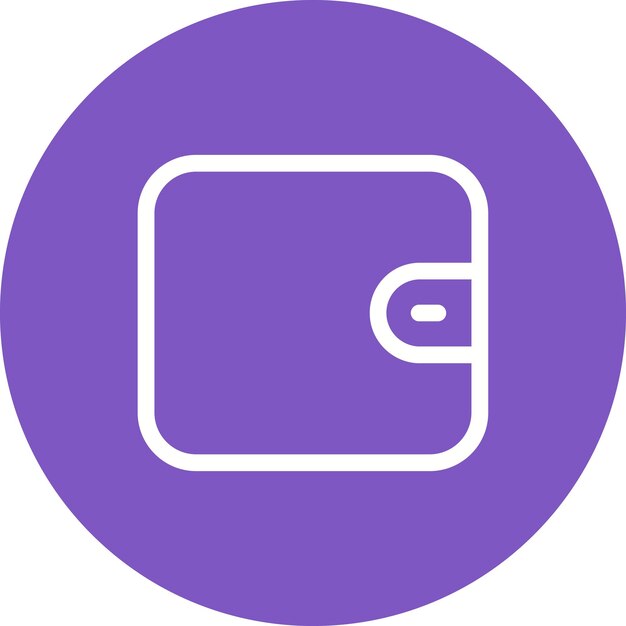 Imagen vectorial del icono de la billetera Se puede utilizar para la interfaz de usuario