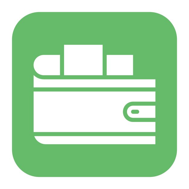 Imagen vectorial del icono de la billetera Se puede utilizar para el supermercado