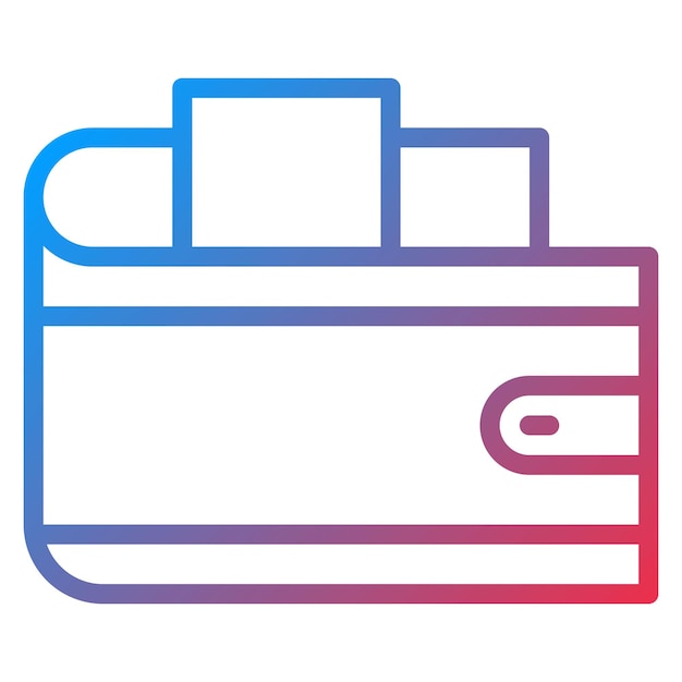 Imagen vectorial del icono de la billetera Se puede utilizar para el supermercado