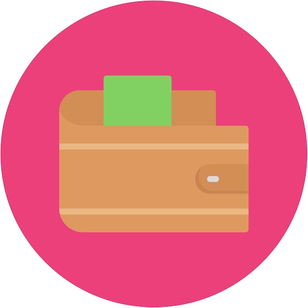 Imagen vectorial del icono de la billetera Se puede utilizar para el supermercado