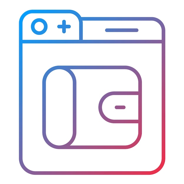 Imagen vectorial del icono de la billetera Se puede utilizar para la tienda web