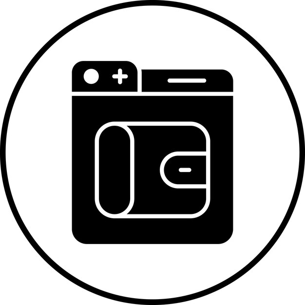 Imagen vectorial del icono de la billetera Se puede utilizar para la tienda web
