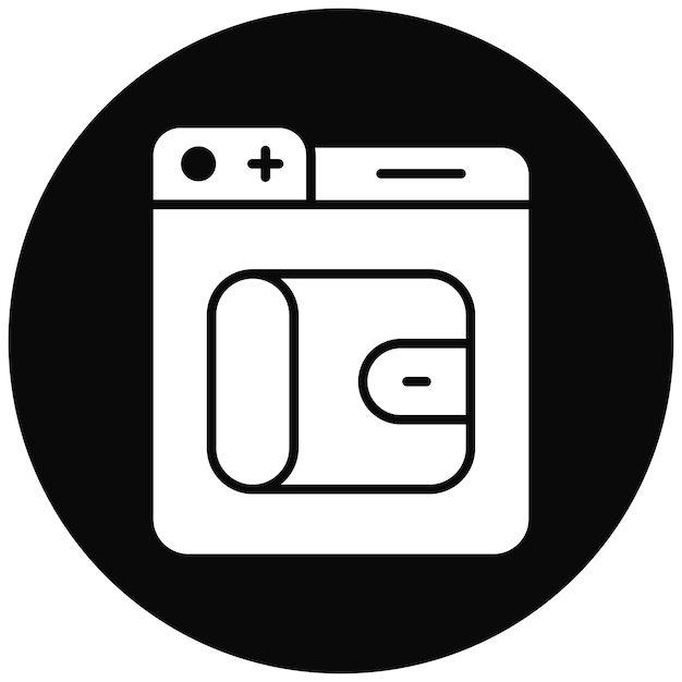 Imagen vectorial del icono de la billetera Se puede utilizar para la tienda web