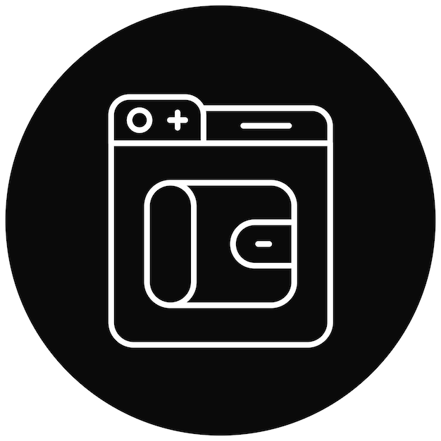 Imagen vectorial del icono de la billetera Se puede utilizar para la tienda web