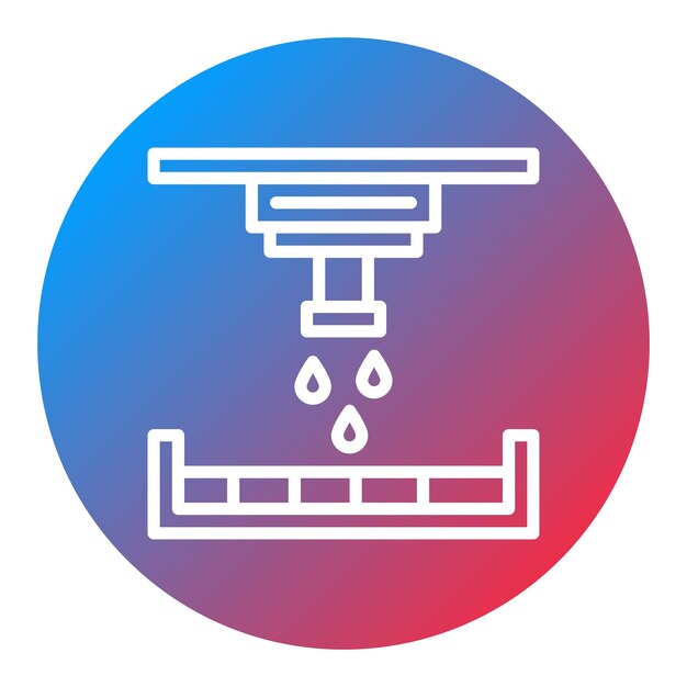 Imagen vectorial del icono de Binder Jetting Puede utilizarse para la fabricación aditiva