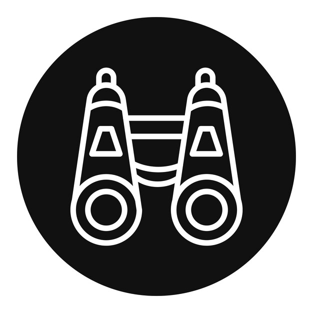 La imagen vectorial del icono de los binoculares se puede utilizar para disparar
