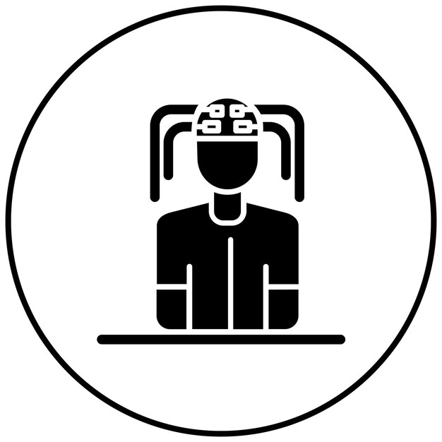 Imagen vectorial del icono de biofeedback Se puede utilizar para la medicina alternativa