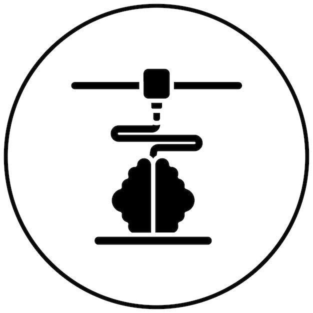 Imagen vectorial de icono de bioimpresión Puede utilizarse para la bioingeniería