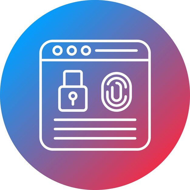 Imagen vectorial de icono biométrico Puede utilizarse para la seguridad