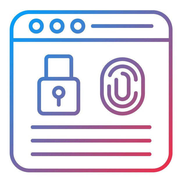 Imagen vectorial de icono biométrico Puede utilizarse para la seguridad