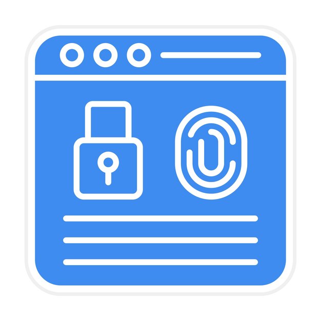 Imagen vectorial de icono biométrico Puede utilizarse para la seguridad