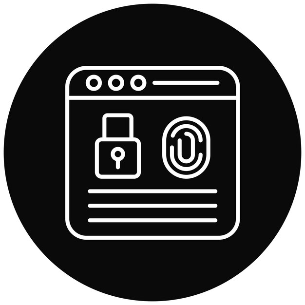 Imagen vectorial de icono biométrico Puede utilizarse para la seguridad