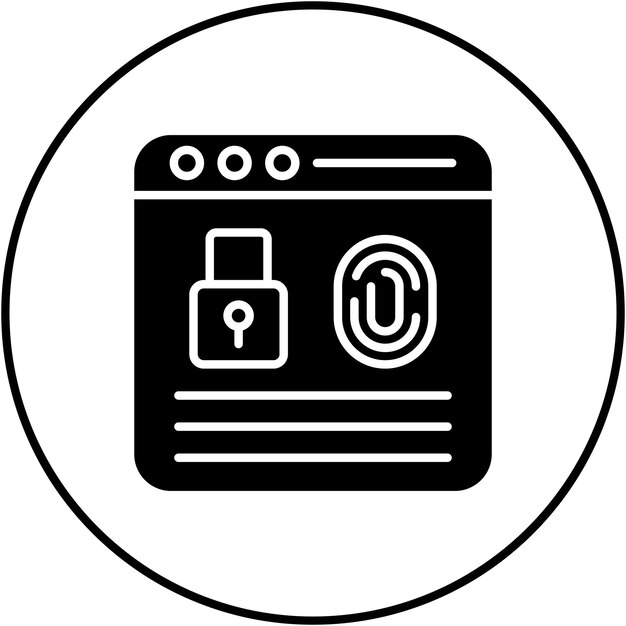 Imagen vectorial de icono biométrico Puede utilizarse para la seguridad