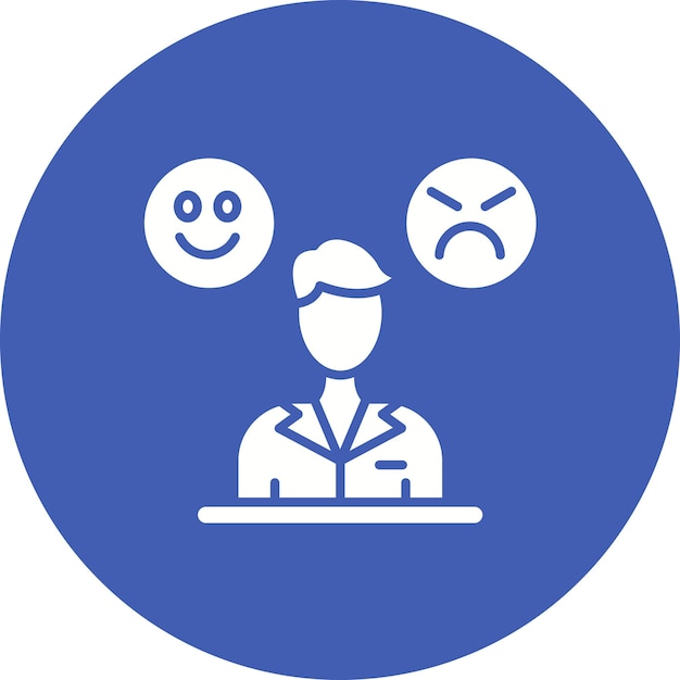 La imagen vectorial del icono bipolar se puede usar para la inteligencia emocional