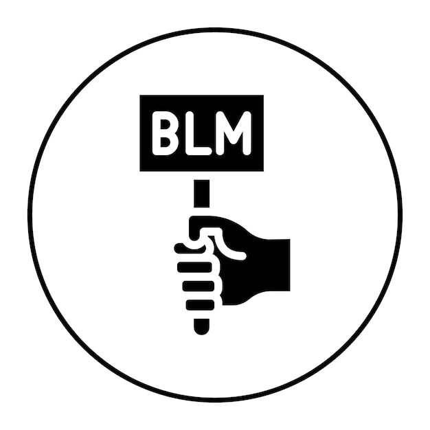 La imagen vectorial del icono de Black Lives Matter puede usarse para protestar y desobediencia civil