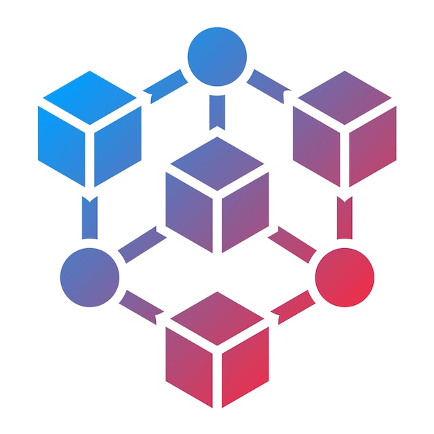 La imagen vectorial del icono de Blockchain se puede utilizar para la criptomoneda