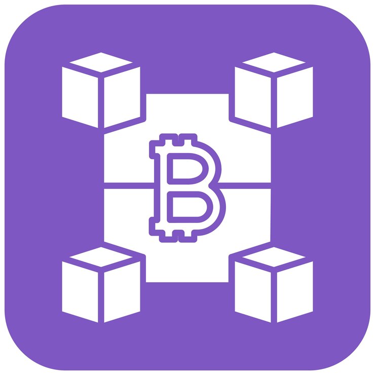 Vector la imagen vectorial del icono de blockchain se puede utilizar para fintech