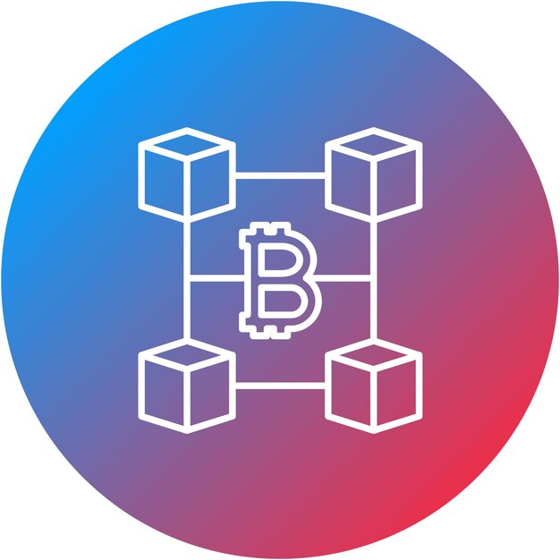 La imagen vectorial del icono de blockchain se puede utilizar para Fintech