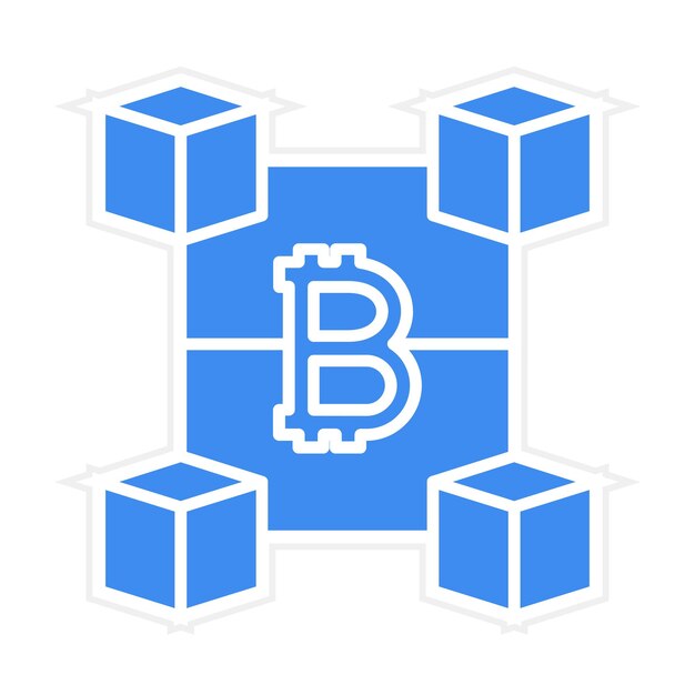 La imagen vectorial del icono de blockchain se puede utilizar para Fintech