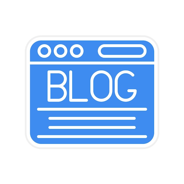 La imagen vectorial del icono del blog se puede utilizar para el marketing en Internet