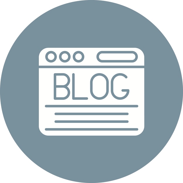 La imagen vectorial del icono del blog se puede utilizar para el marketing en Internet