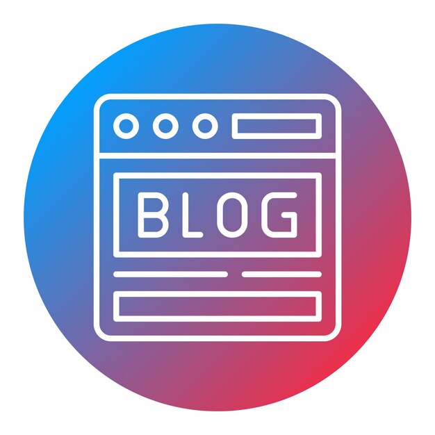 La imagen vectorial del icono del blog se puede utilizar para el periodismo