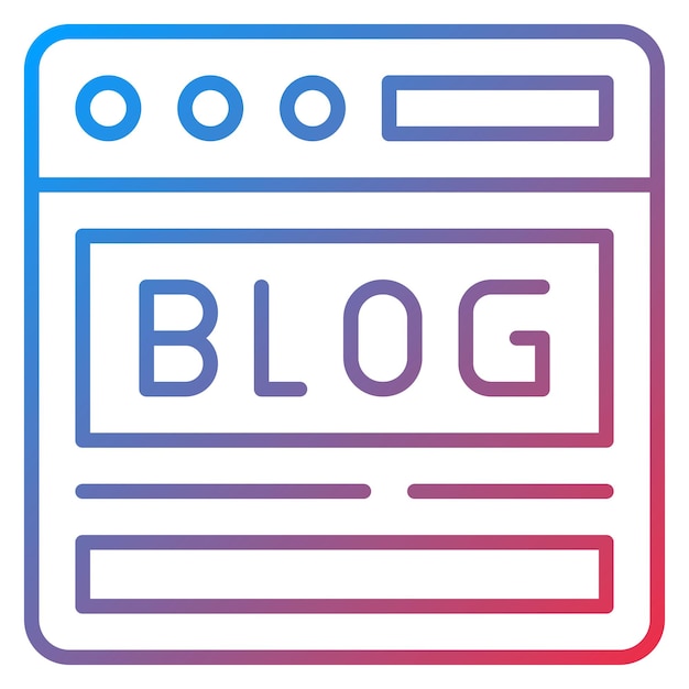 La imagen vectorial del icono del blog se puede utilizar para el periodismo