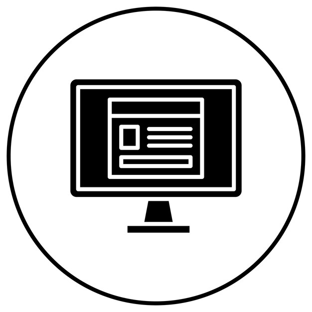 Imagen vectorial de icono de blogueo Se puede utilizar para el marketing digital