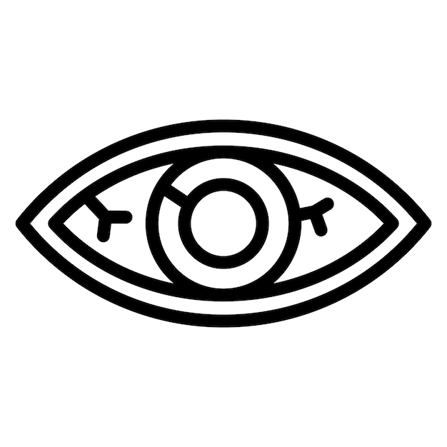Imagen vectorial del icono de Bloodshot Eyes Se puede utilizar para los síntomas de alergia