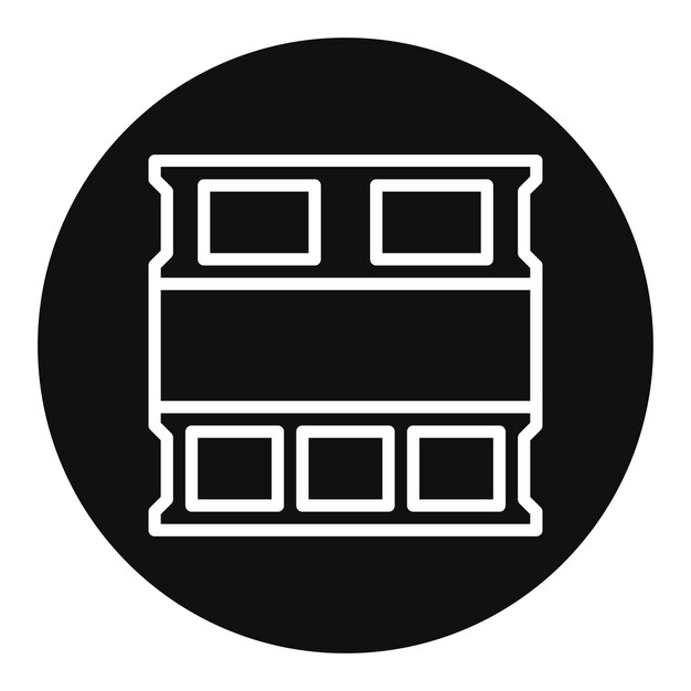 Imagen vectorial del icono del bloque de hormigón Se puede utilizar para vehículos de construcción