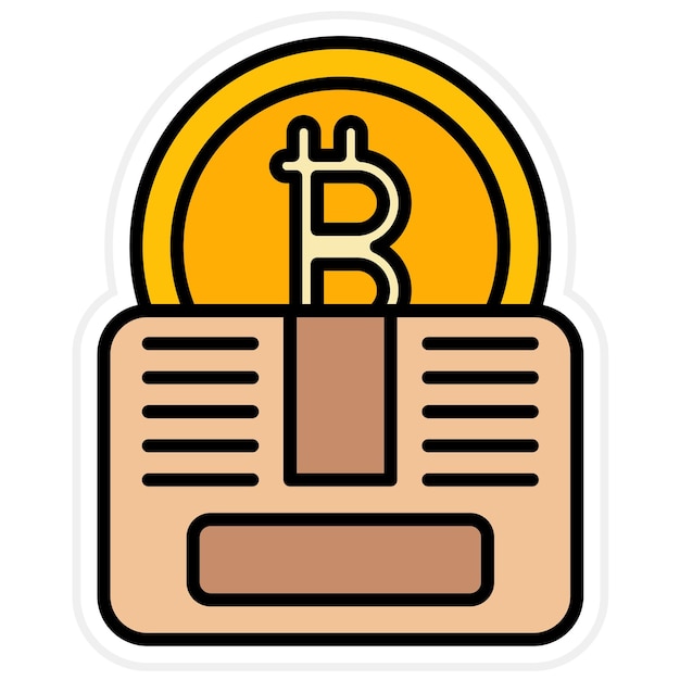 La imagen vectorial del ícono de bloque de tiempo se puede utilizar para la criptomoneda