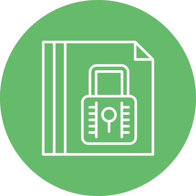 Imagen vectorial de icono bloqueado del documento Se puede utilizar para la seguridad