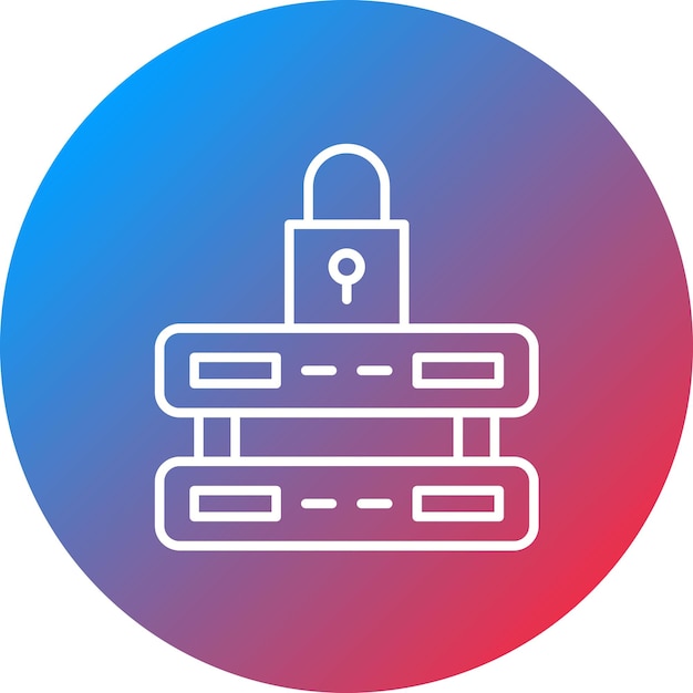 Imagen vectorial de icono bloqueado del servidor Se puede utilizar para la seguridad cibernética