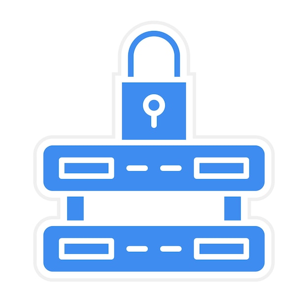 Imagen vectorial de icono bloqueado del servidor Se puede utilizar para la seguridad cibernética