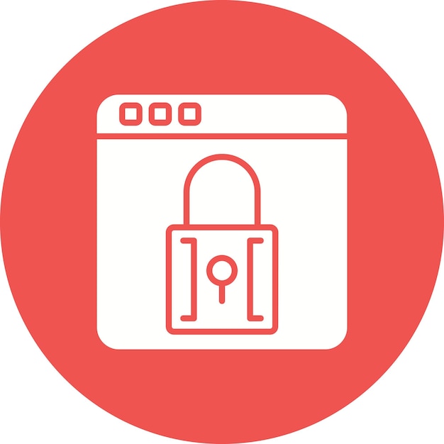 Imagen vectorial de icono bloqueado del sitio web Se puede usar para compras y comercio electrónico