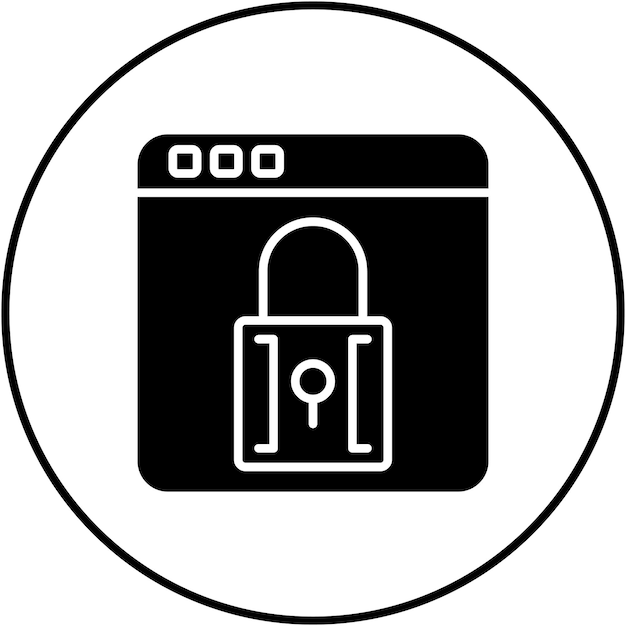 Imagen vectorial de icono bloqueado del sitio web Se puede usar para compras y comercio electrónico
